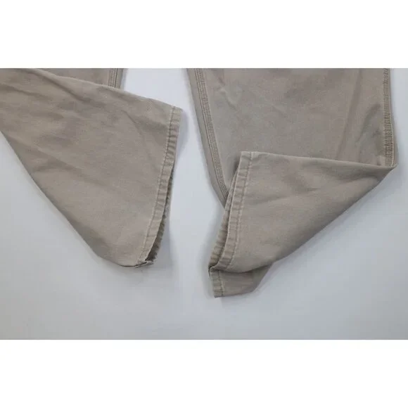 Vintage Y2K Gap Mens 38x30 Faded Carpenter Wide Leg Pants Beige Cotton Workwear